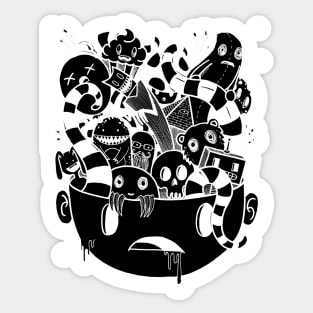 little Doodle Monsters #2 (inverted) Sticker